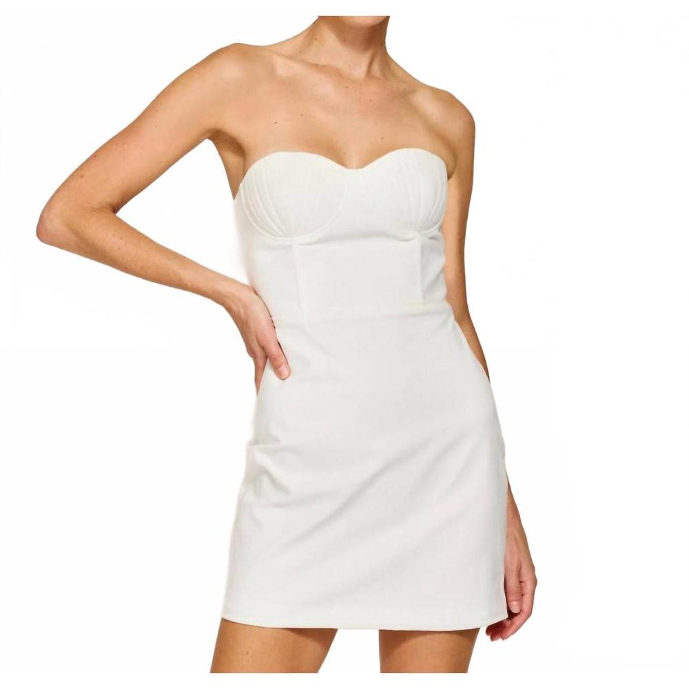 NEW LINE AND DOT fable mini dress in white